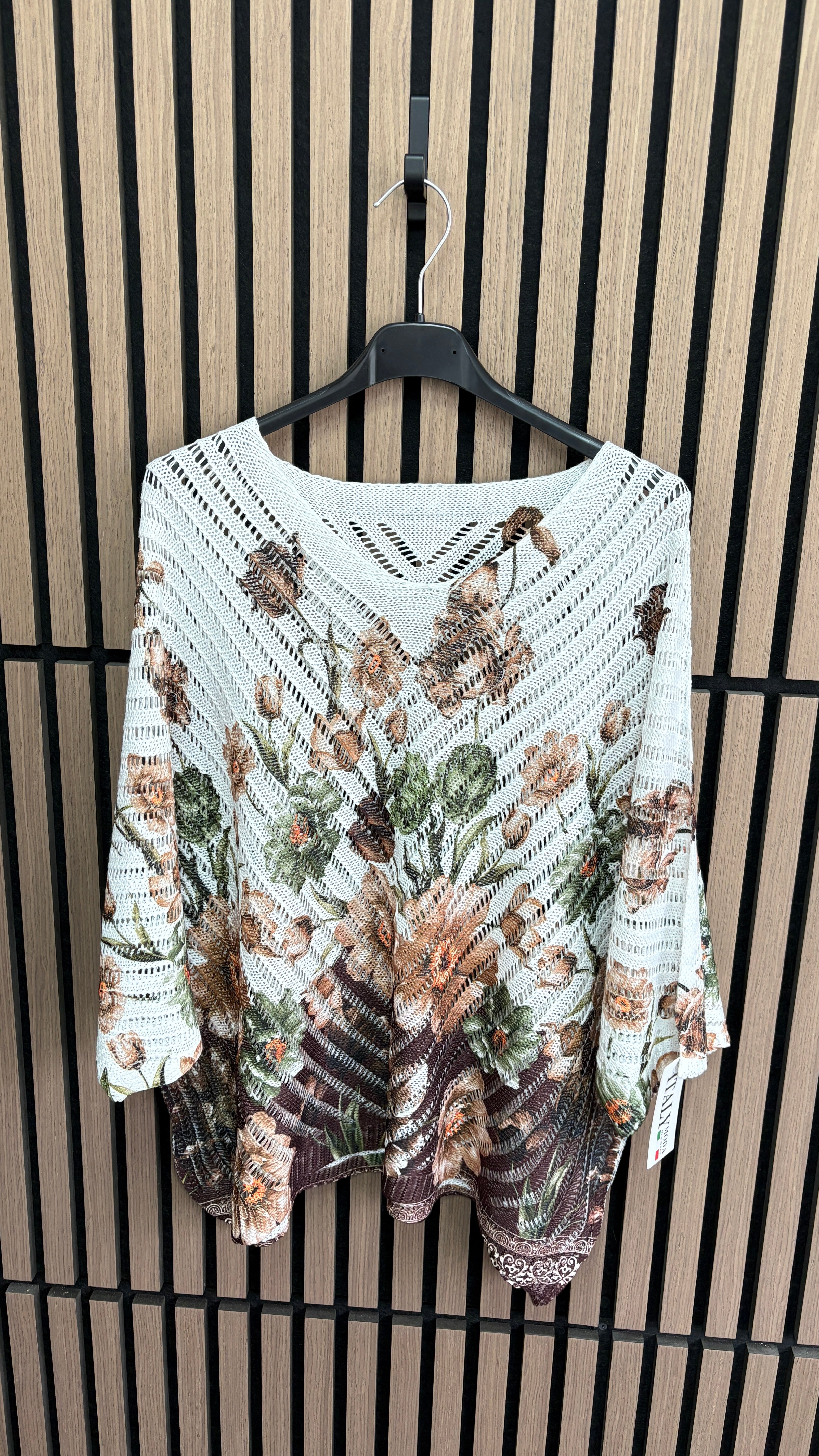 Jesse Floral Print Batwing Crochet Top