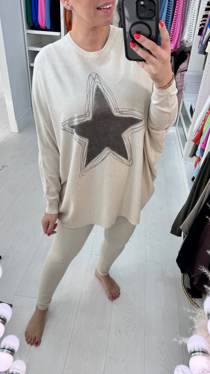 Lillian Diamante Star Detail Loungeset