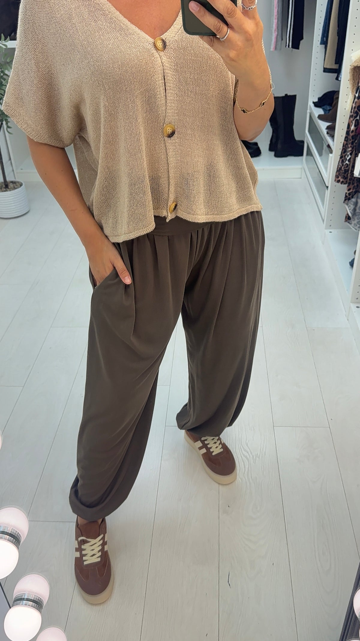 Emily Plain Cuffed Harem Trousers