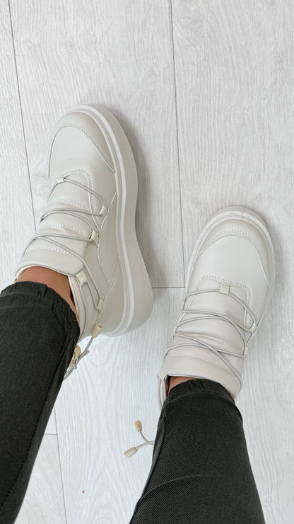 Jeemma Platform Criss Cross Trainers