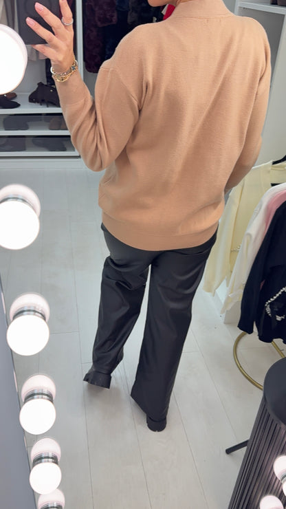 Elliana Embellished Heart V Neck Cardigan