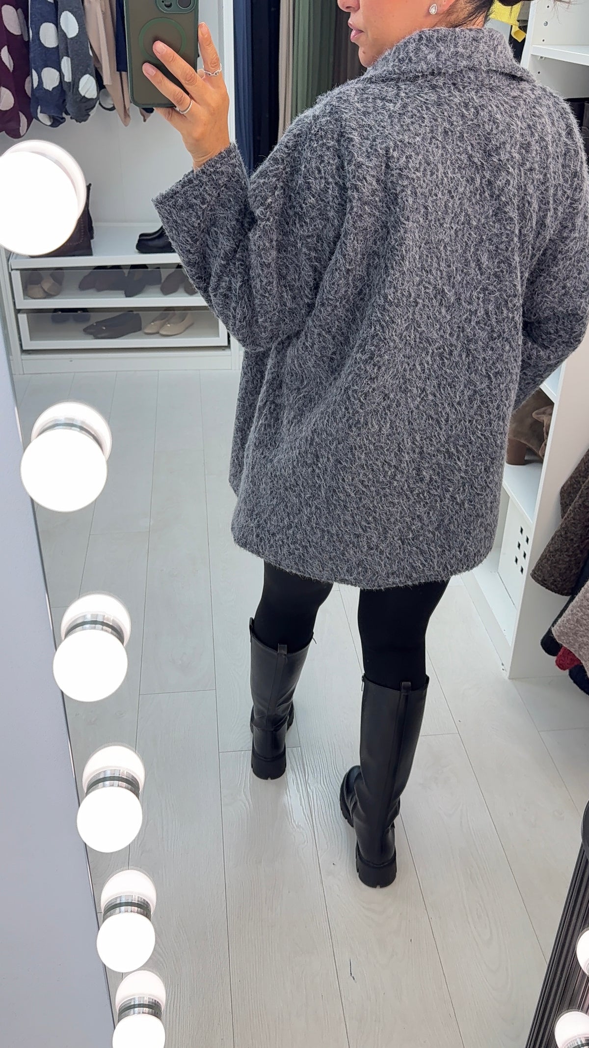 Haylee Textured Button Front Jacket