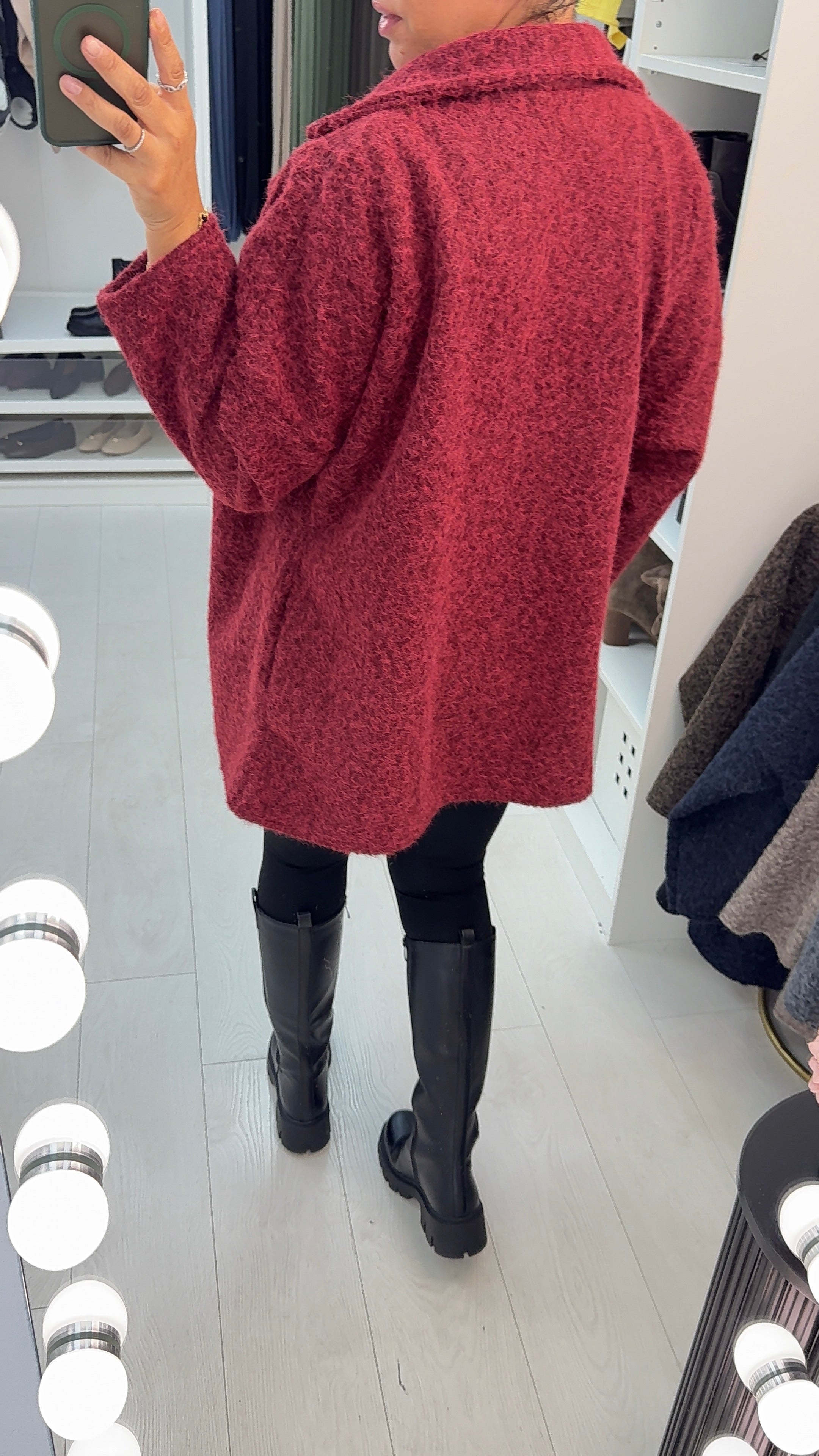 Haylee Textured Button Front Jacket