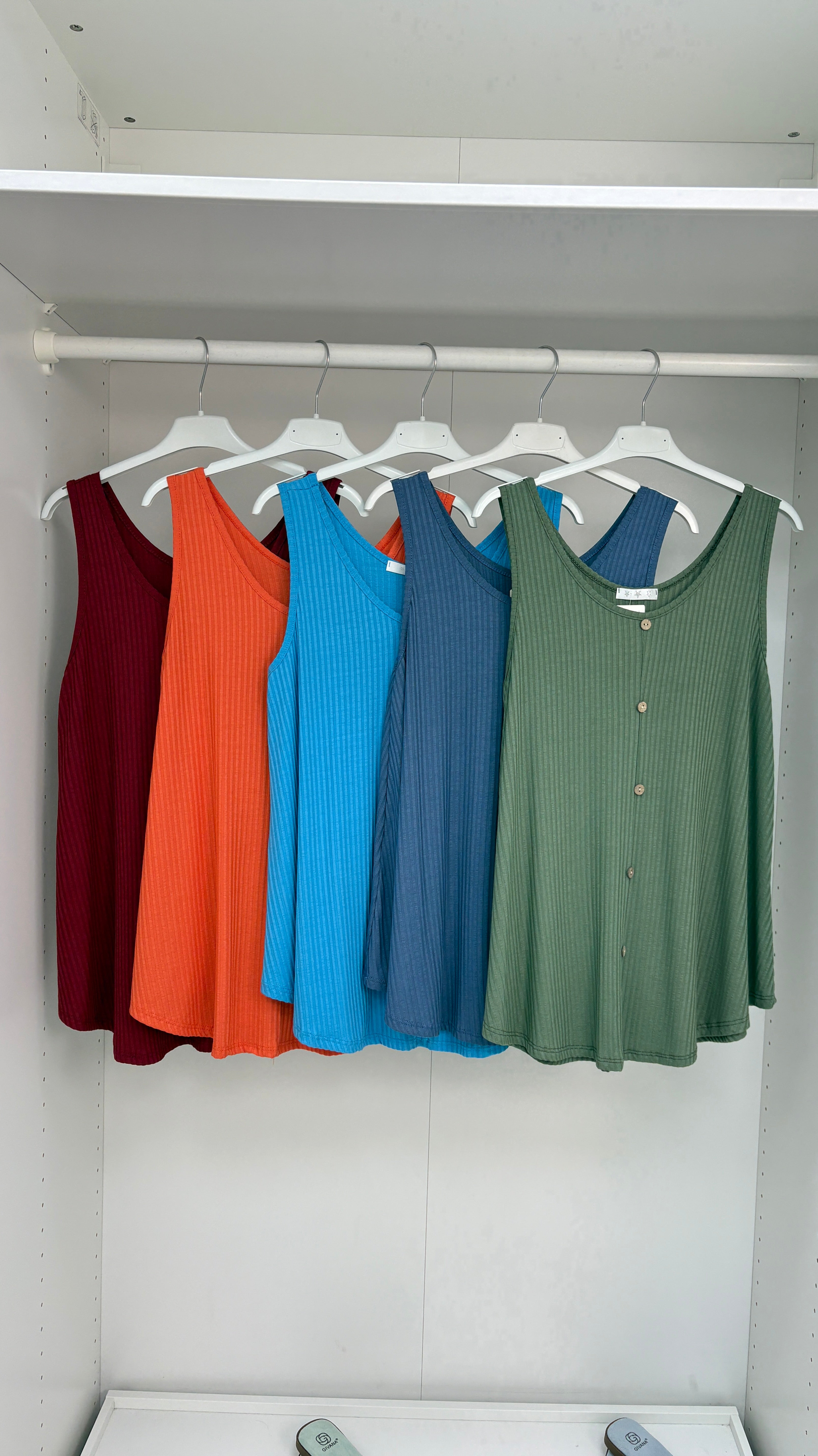 Faya Plain Ribbed Loose Fit Top