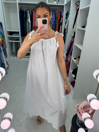 Samantha Broderie Smock Dress