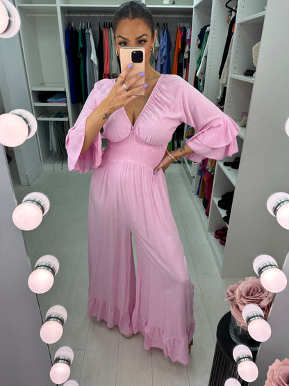 Chaplin Ruffle Sleeve Jumpsuit