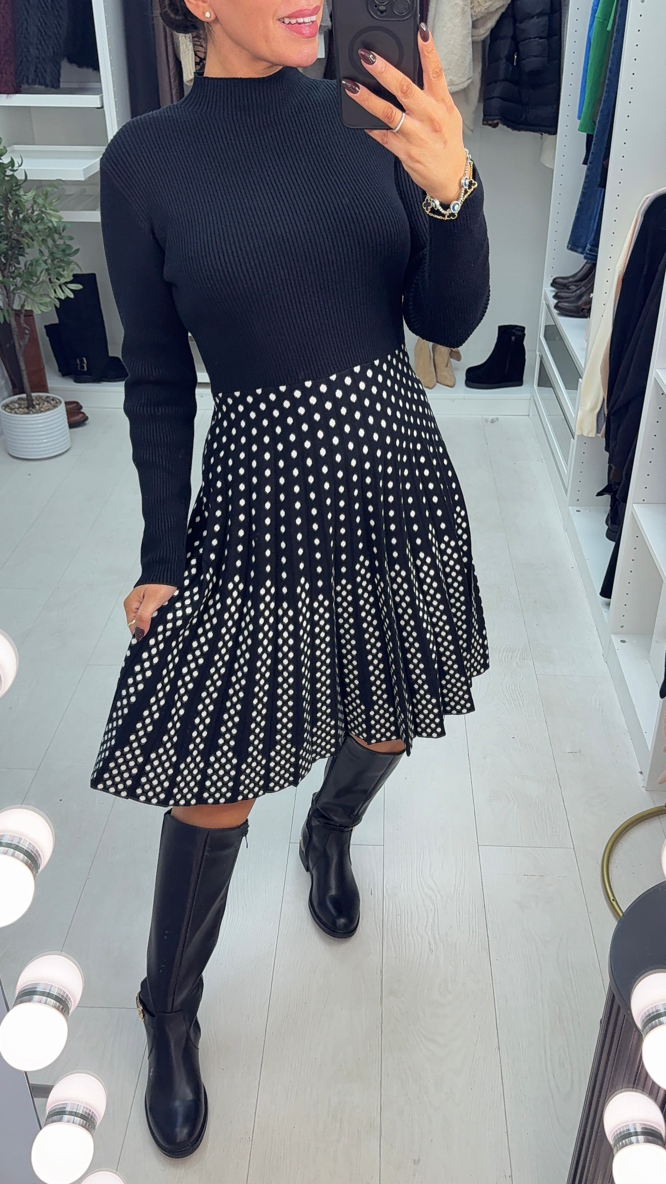 Penny Polka Dot Skater Dress
