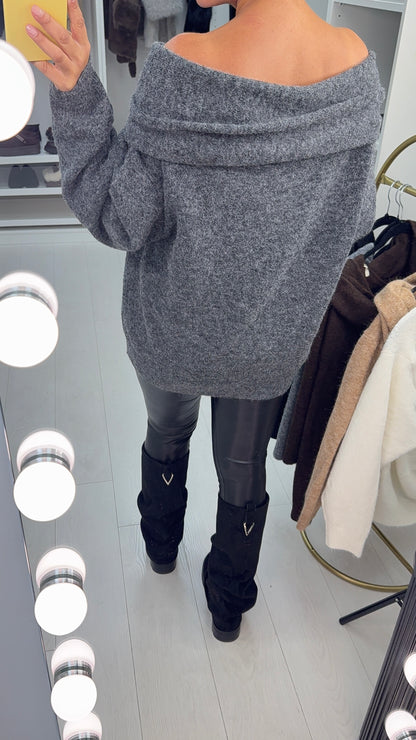 Nenita Super Soft Bardot Knit Jumper