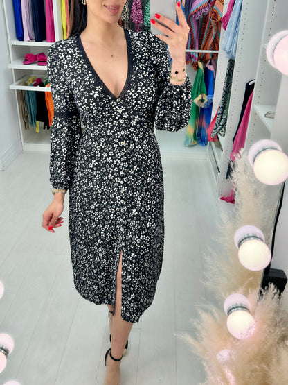 Mireya Lace Trimmed Floral Magic Dress