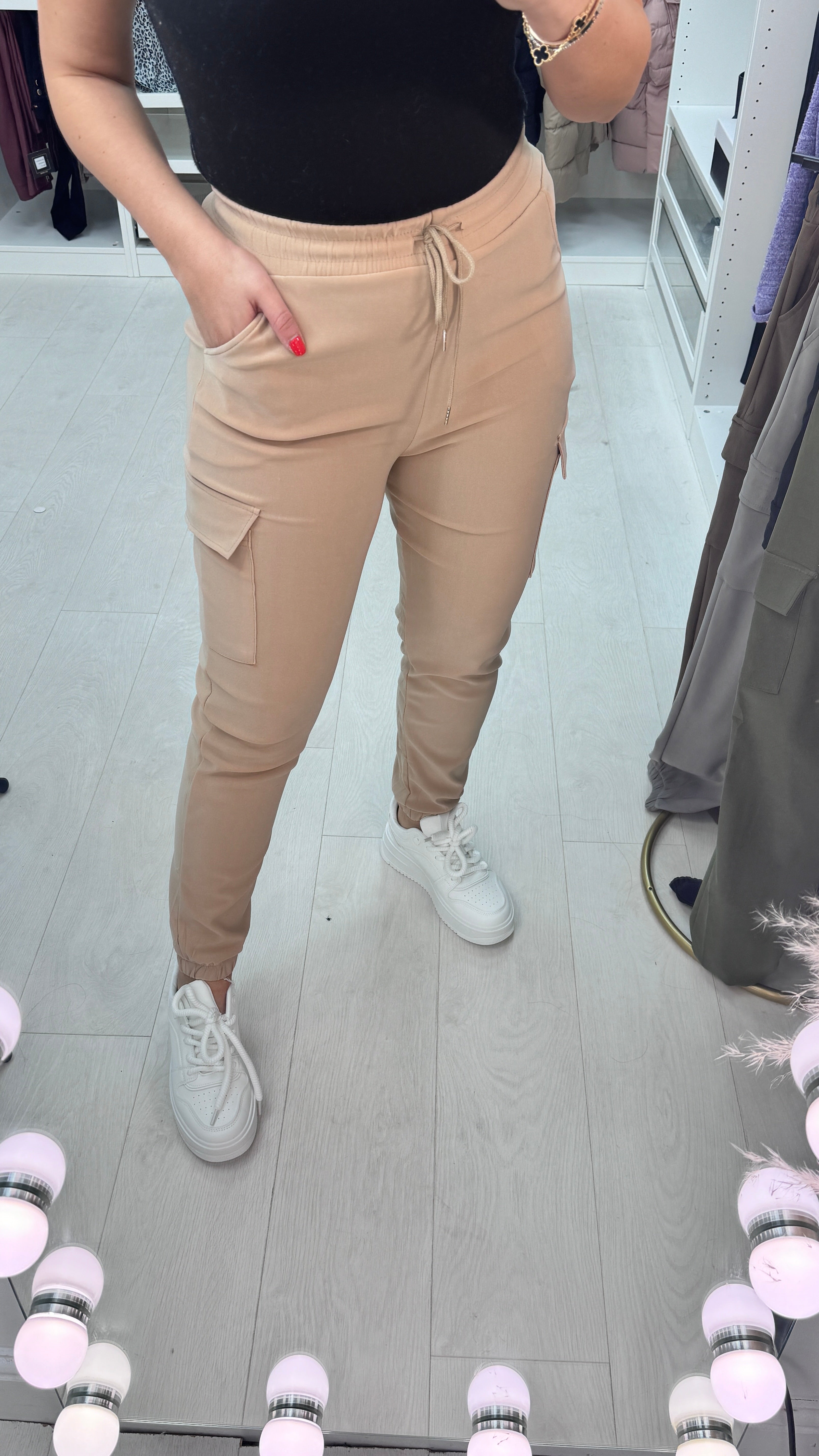 Maida Jersey Stretch Cargo Trousers