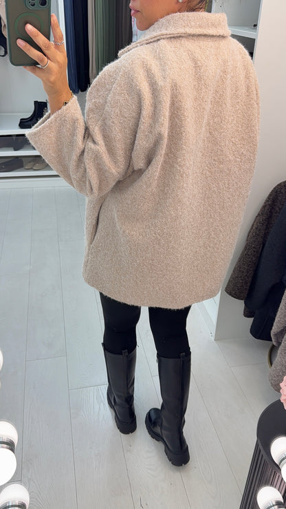 Haylee Textured Button Front Jacket