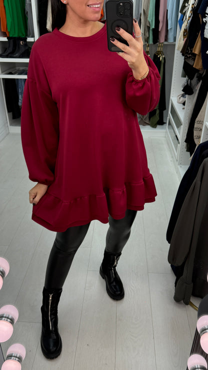 Maxina Plain Scuba Sweatshirt Dress