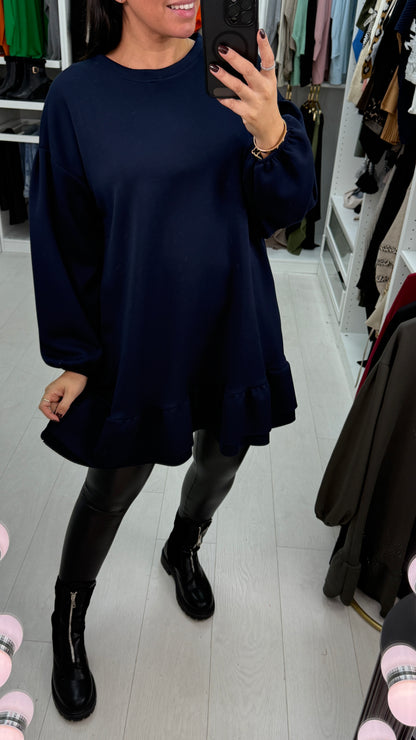 Maxina Plain Scuba Sweatshirt Dress