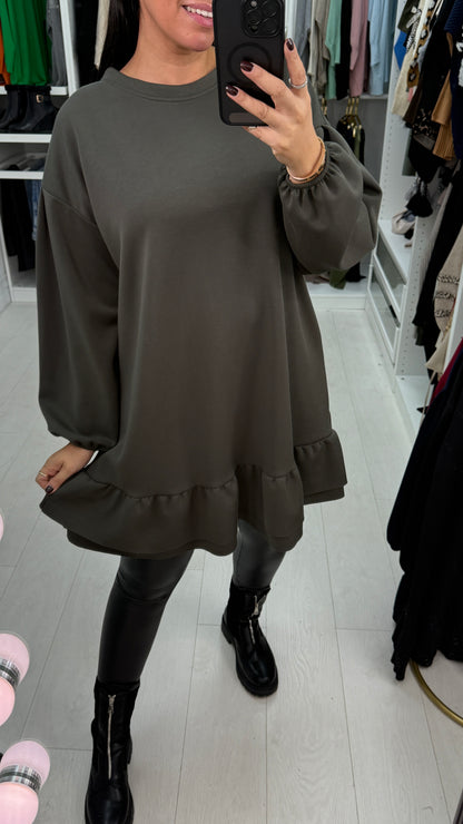 Maxina Plain Scuba Sweatshirt Dress