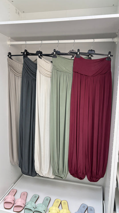 Prinnie Plain Loose Fit Cuffed Harem Trousers
