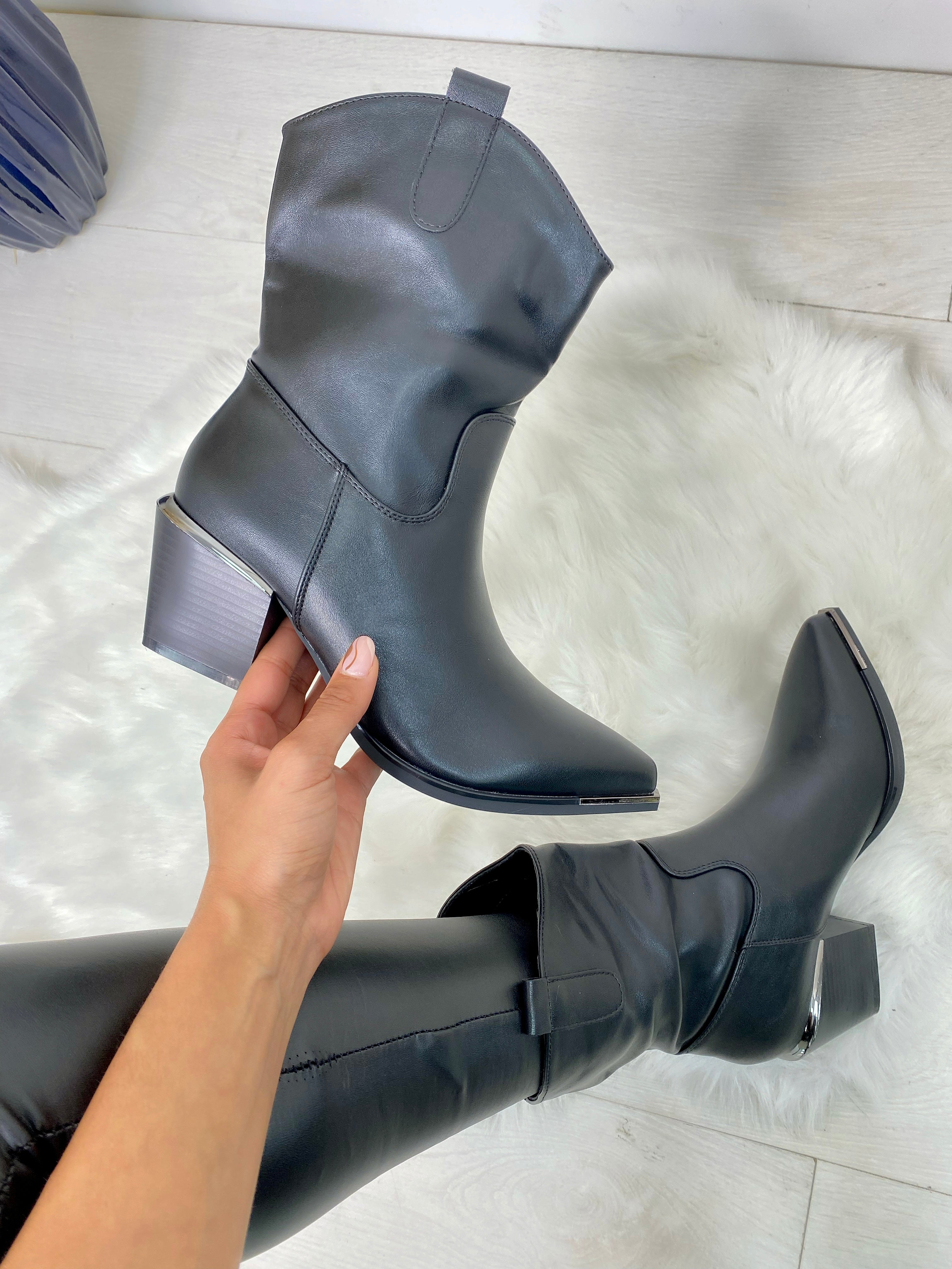 Lovie Faux Leather Western Boots