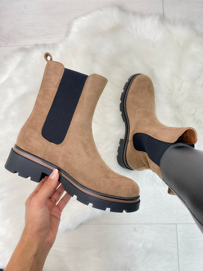 Annika Faux Suede Calf Boots