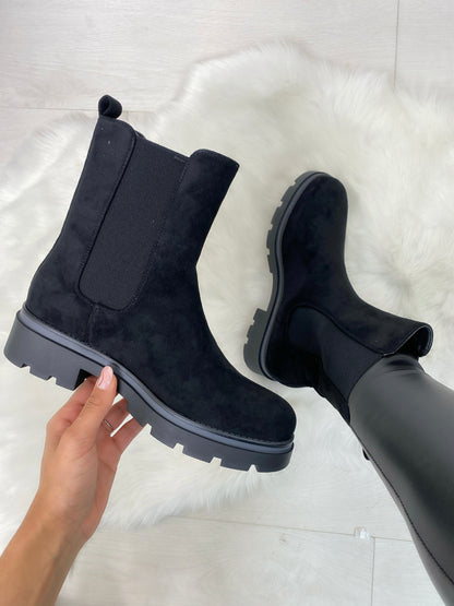 Annika Faux Suede Calf Boots