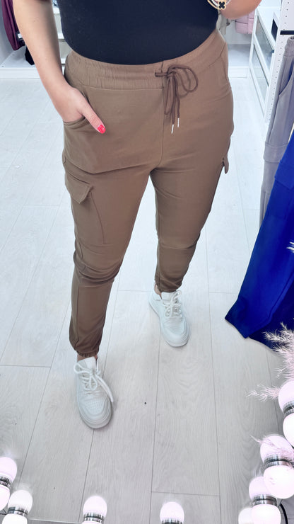 Maida Jersey Stretch Cargo Trousers