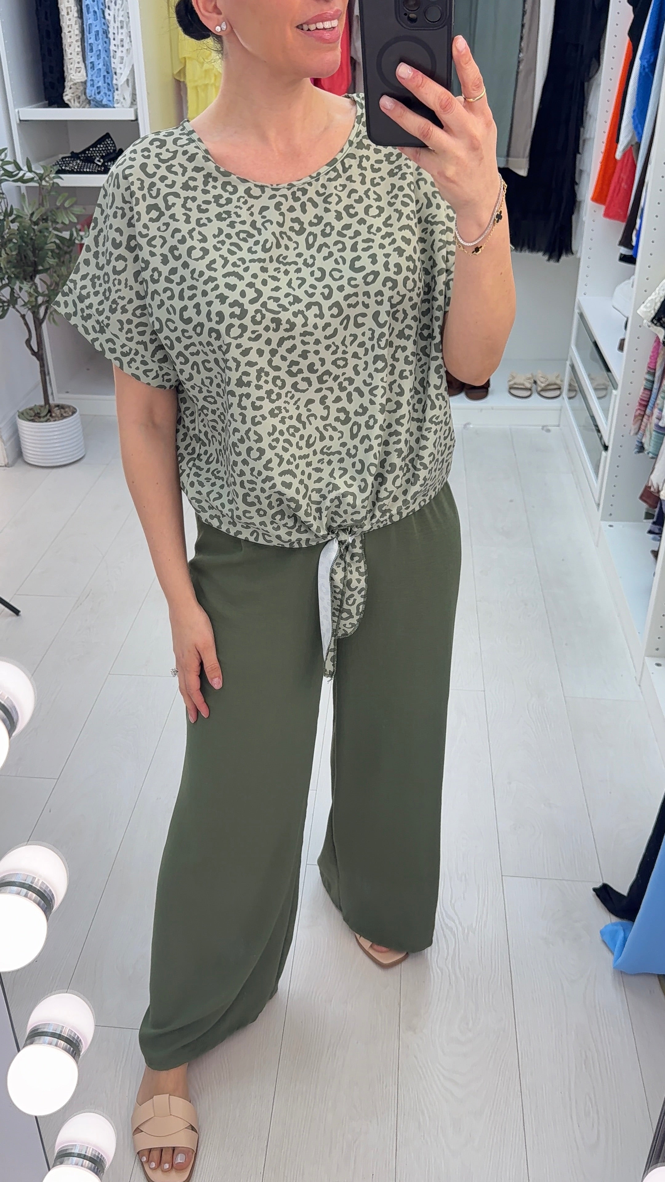 Campbell Leopard Print Tie Front Co-Ord Set