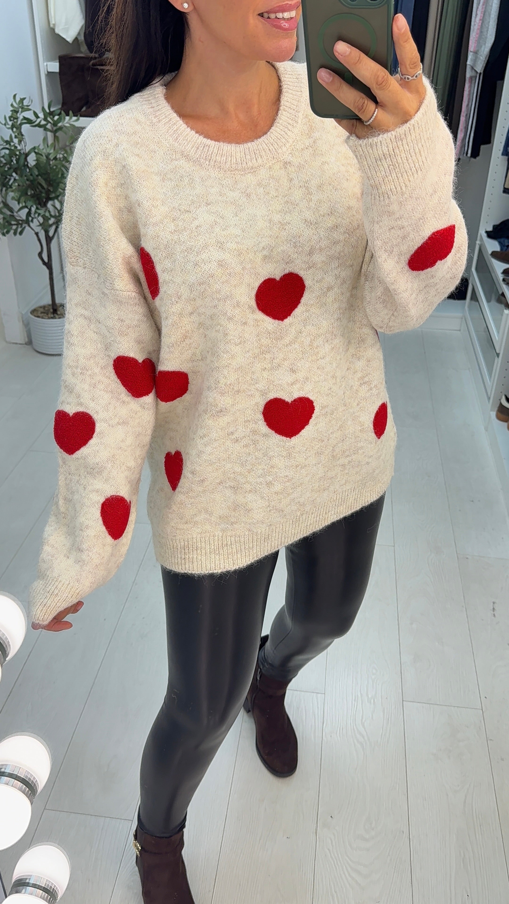 Melody Heart Print Jumper