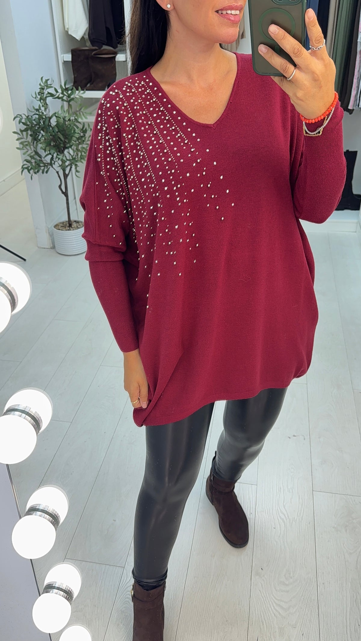 Dominika Scattered Diamante Jumper