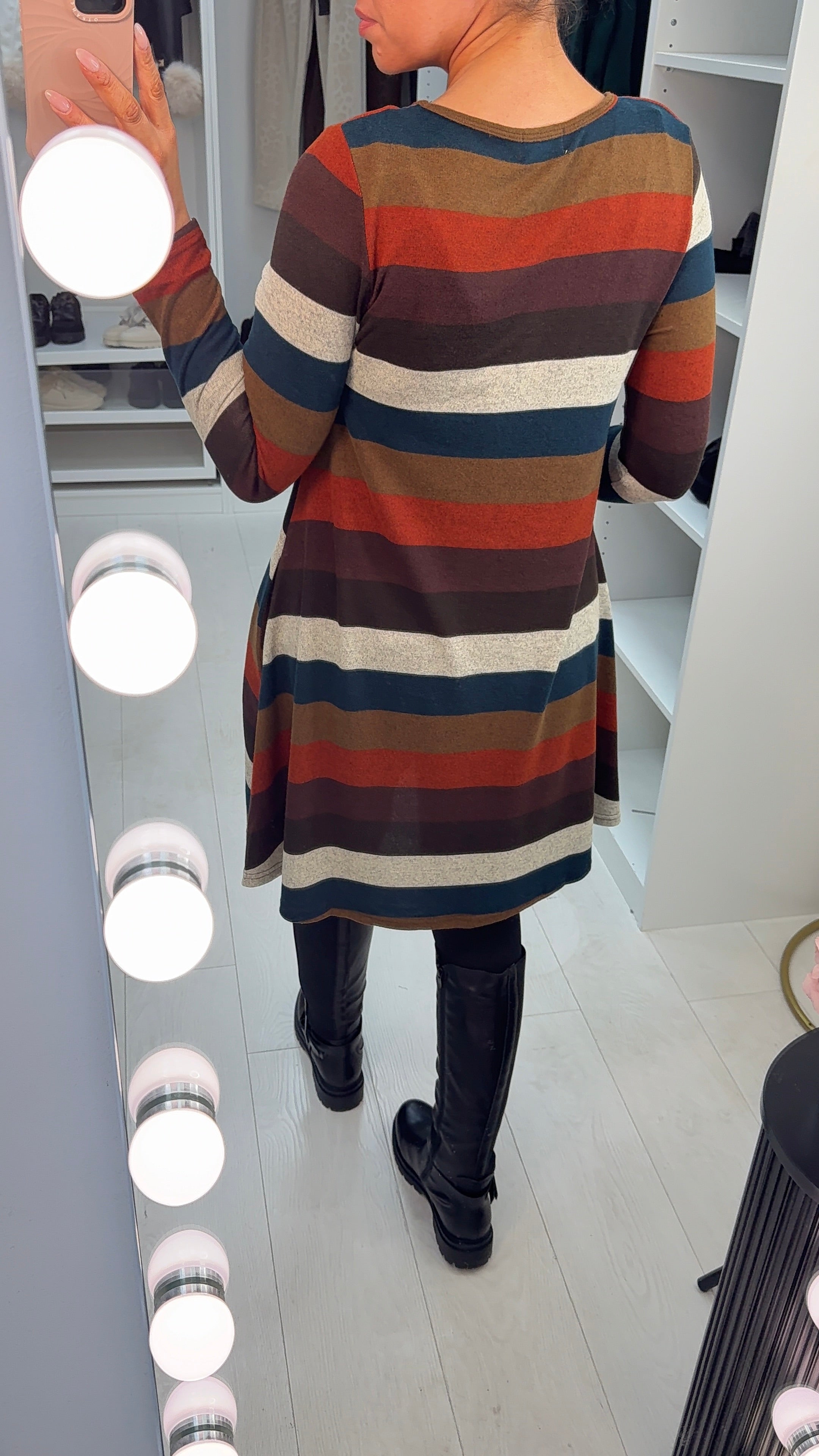 Ezray Colour Block Swing Dress