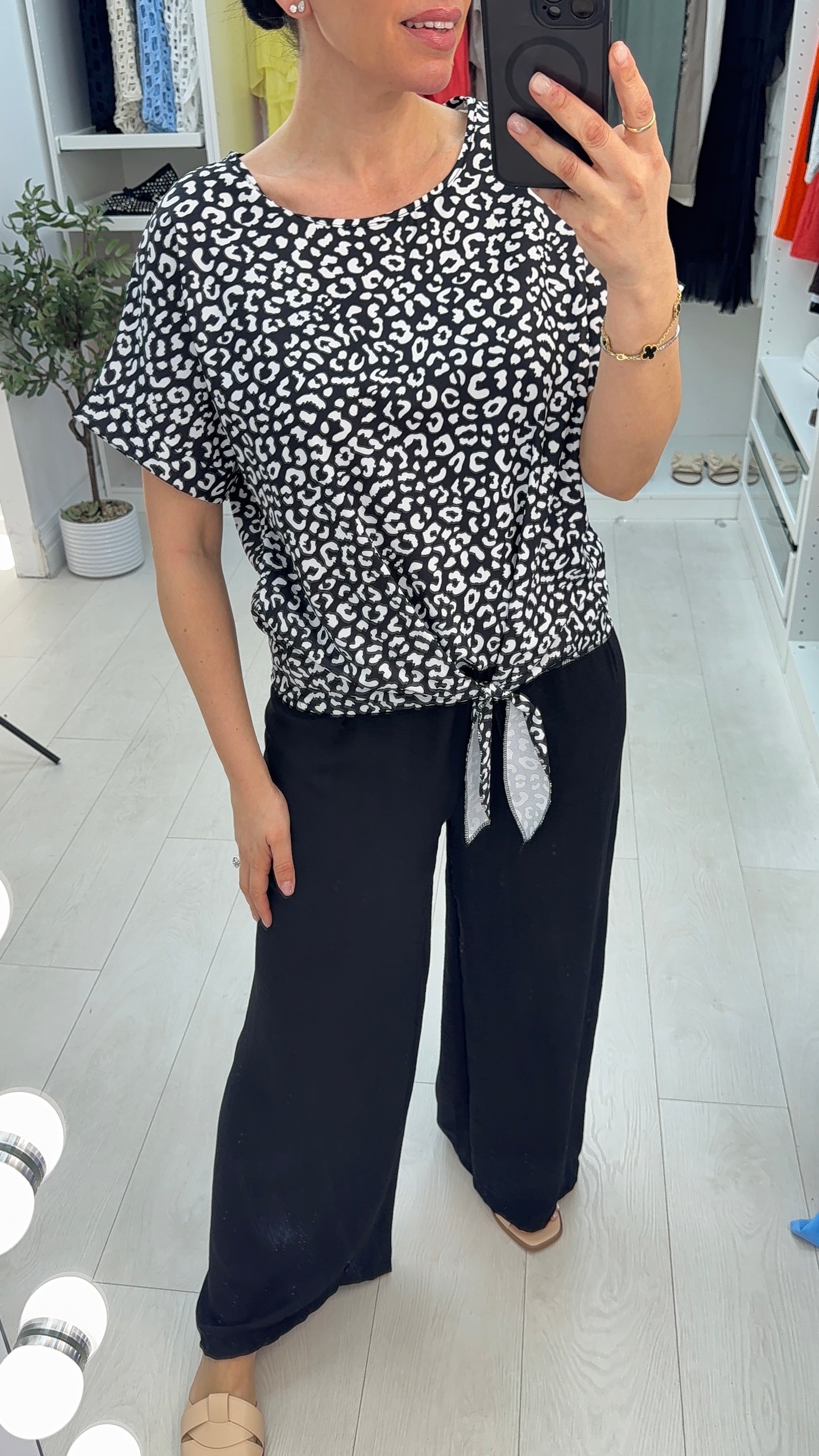 Campbell Leopard Print Tie Front Co-Ord Set