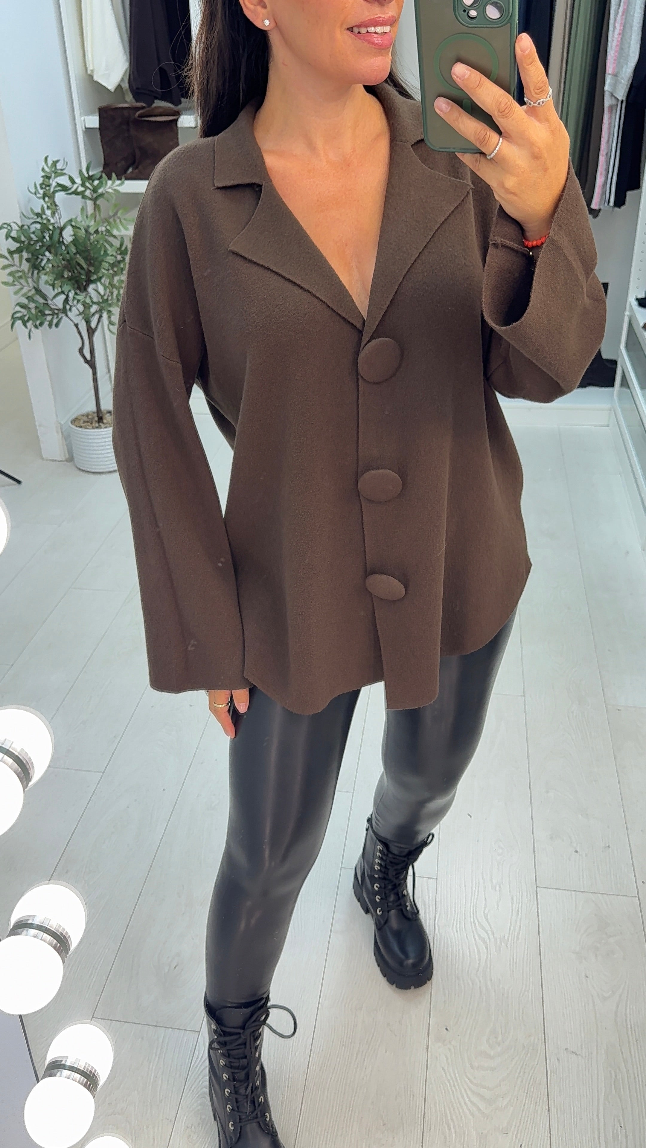 Topaz Soft Knit Button Front Cardigan