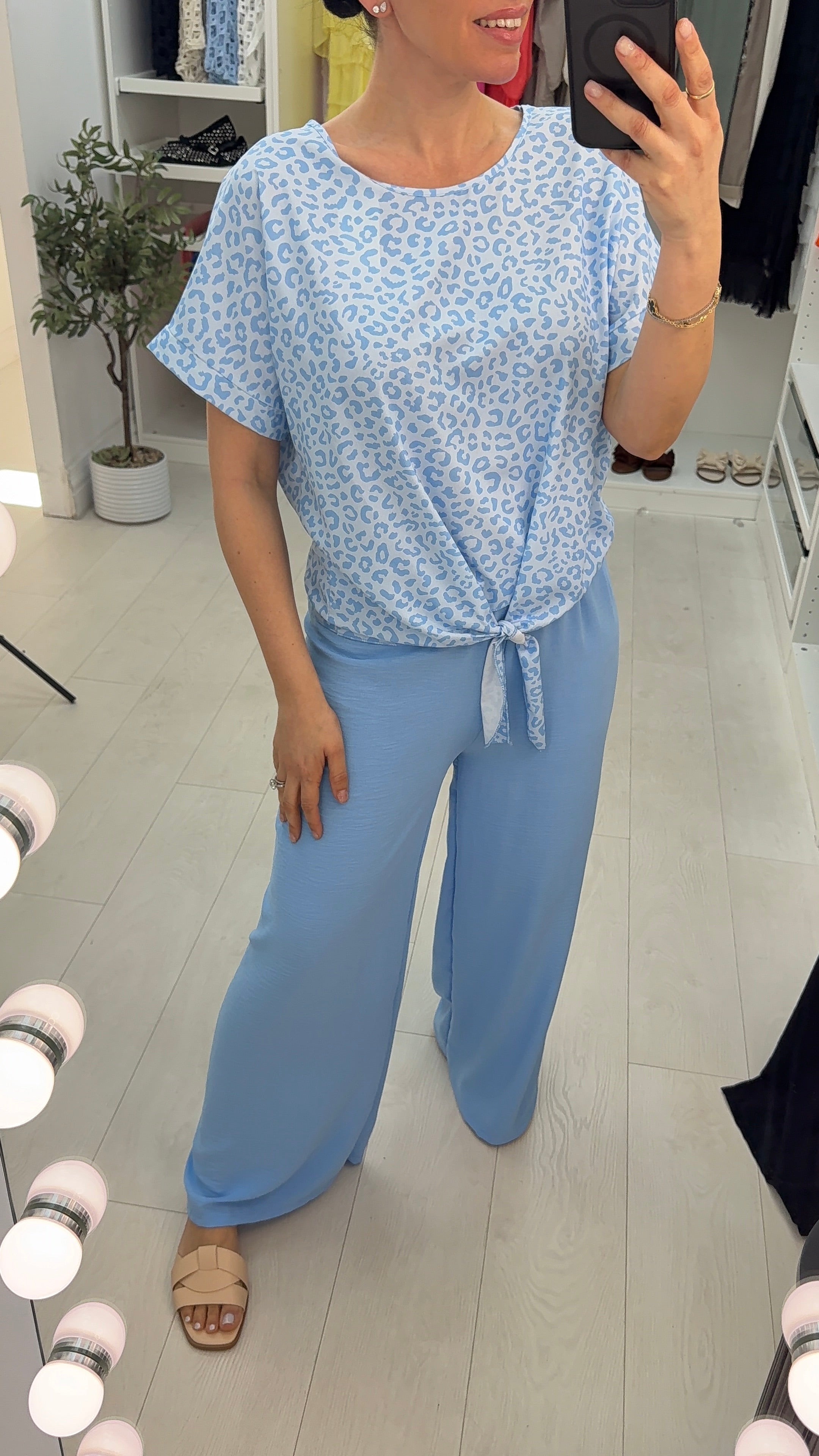 Campbell Leopard Print Tie Front Co-Ord Set