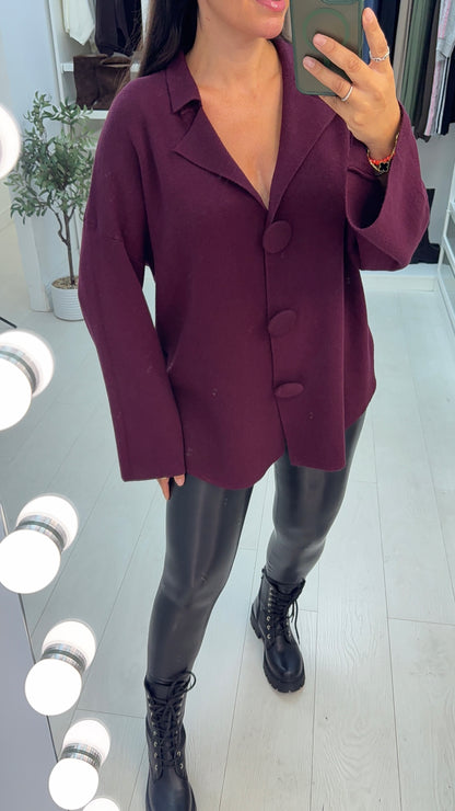 Topaz Soft Knit Button Front Cardigan