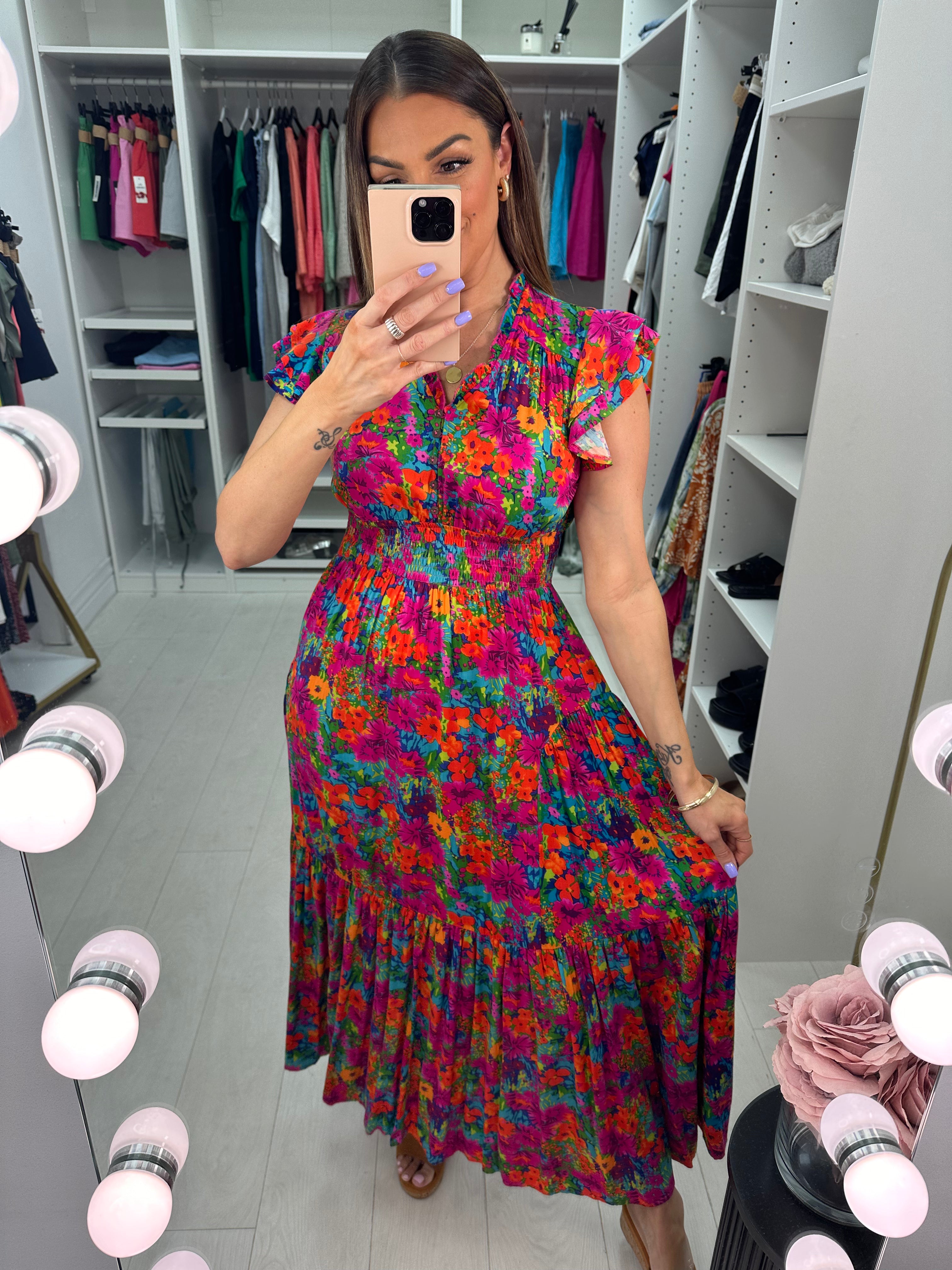 Amalfi Floral Print Maxi Dress