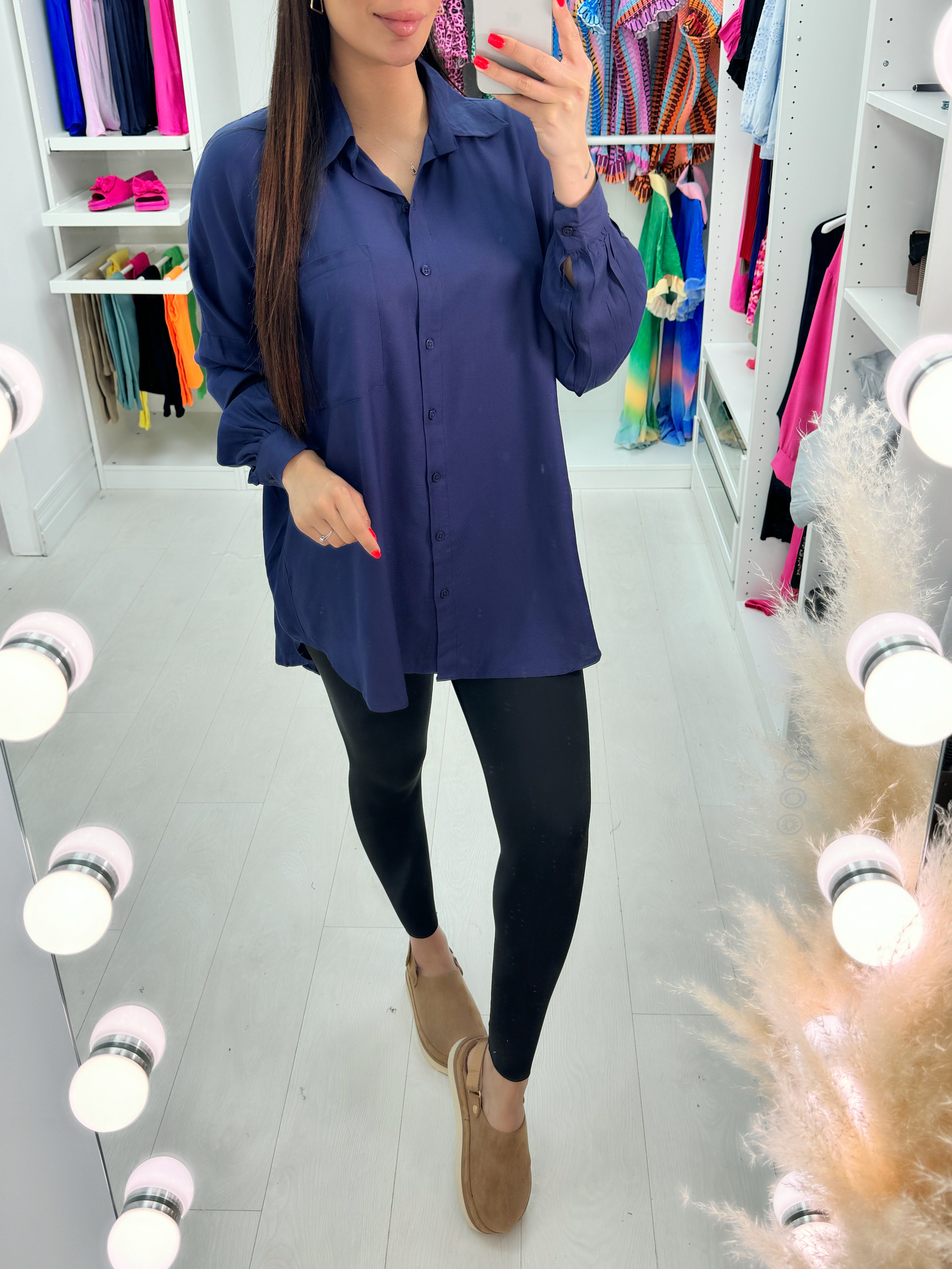 Sueno Plain Oversized Shirt