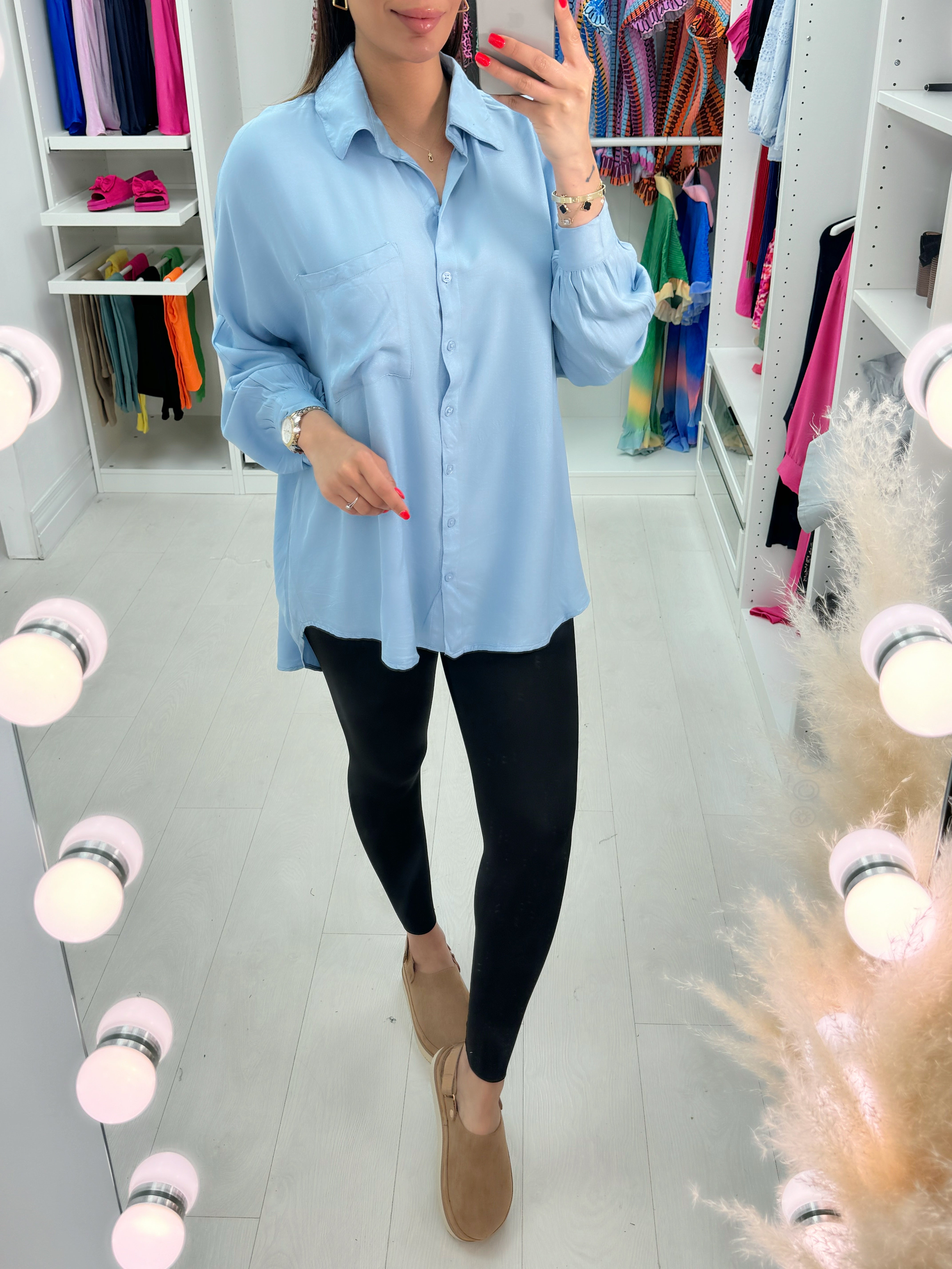 Sueno Plain Oversized Shirt