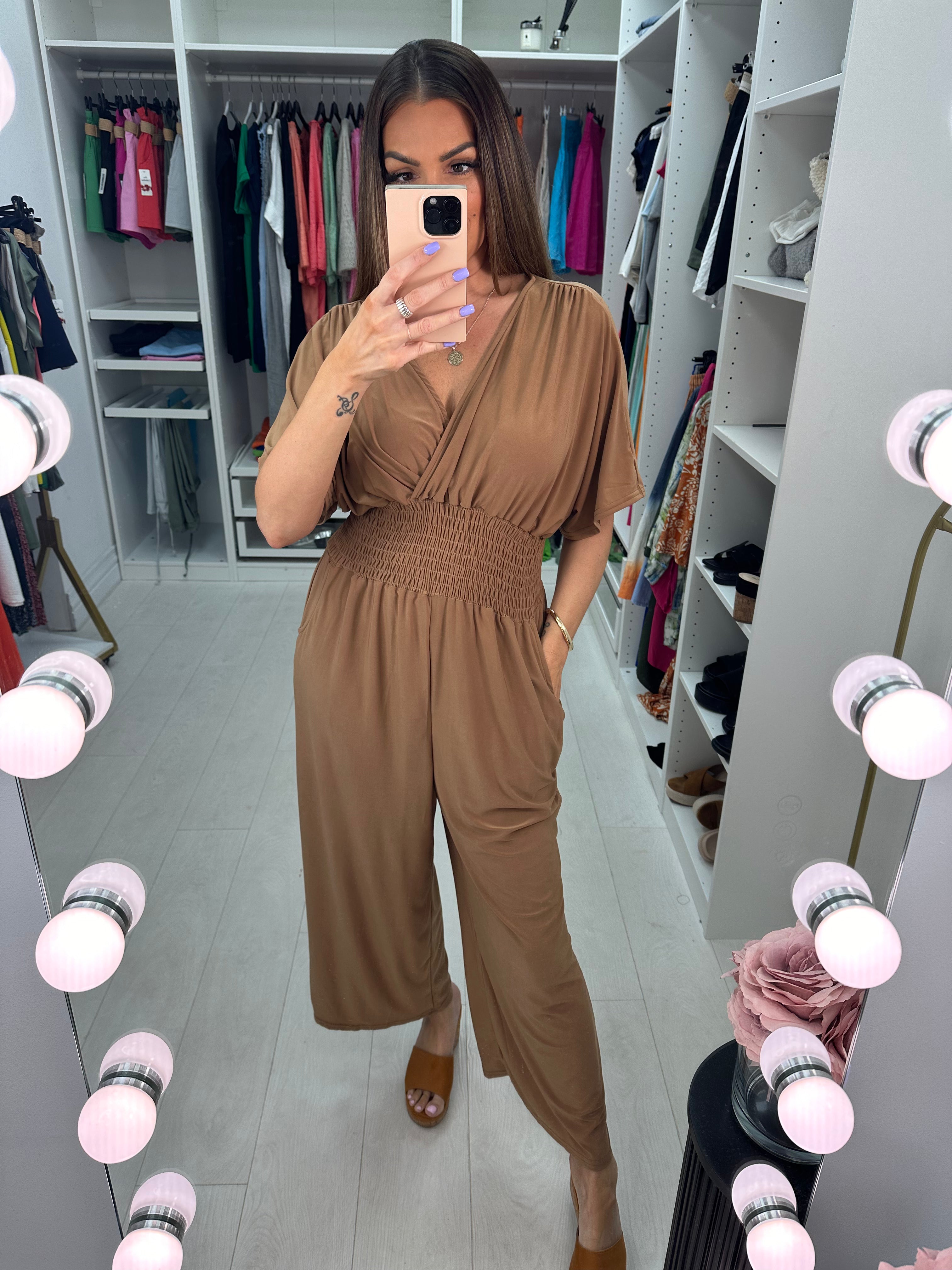 Daphne Plain Elasticated Waist  Jumpsuit