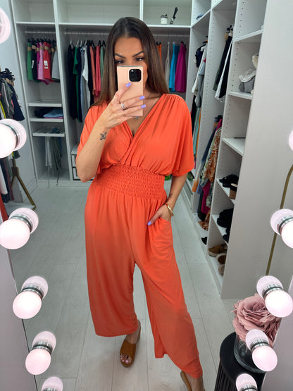 Daphne Plain Elasticated Waist  Jumpsuit