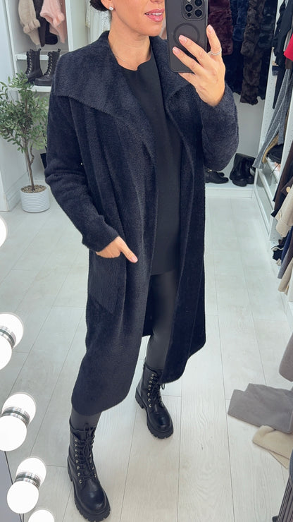 Jemina Plain Super Soft Waterfall Longline Cardigan