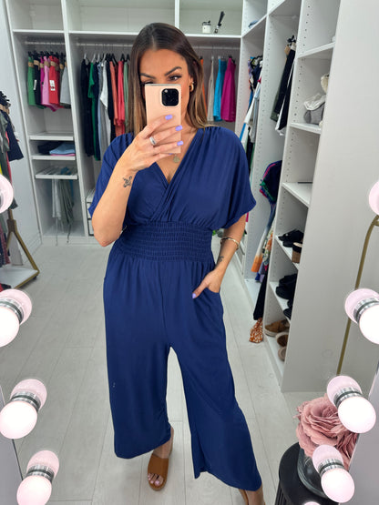 Daphne Plain Elasticated Waist  Jumpsuit