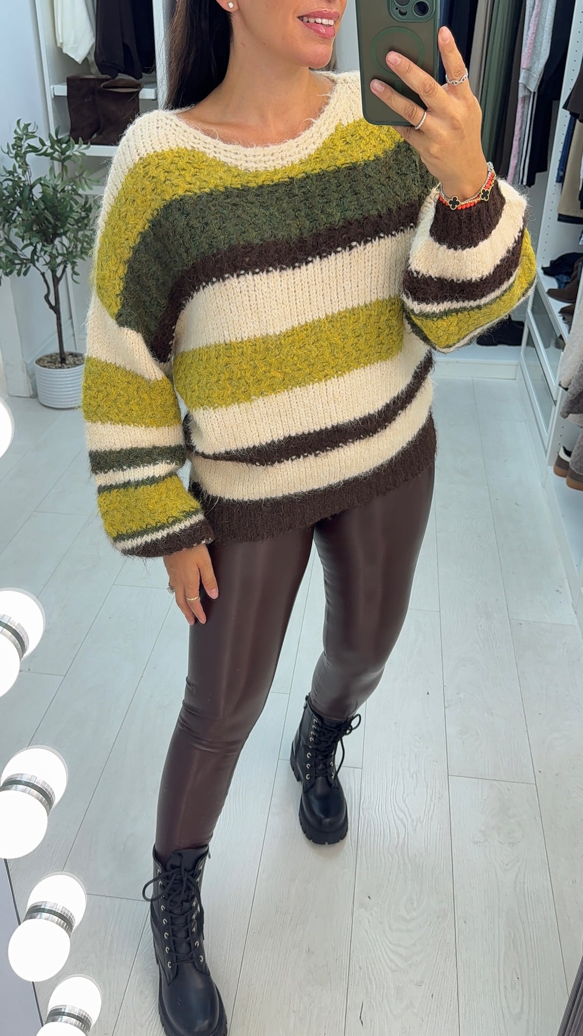 Lotty Striped Chunky Knit Jumper