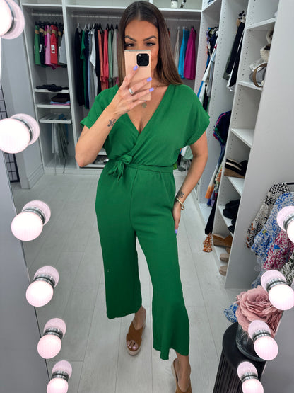 Indonesia Plain V Neck Crepe Jumpsuit