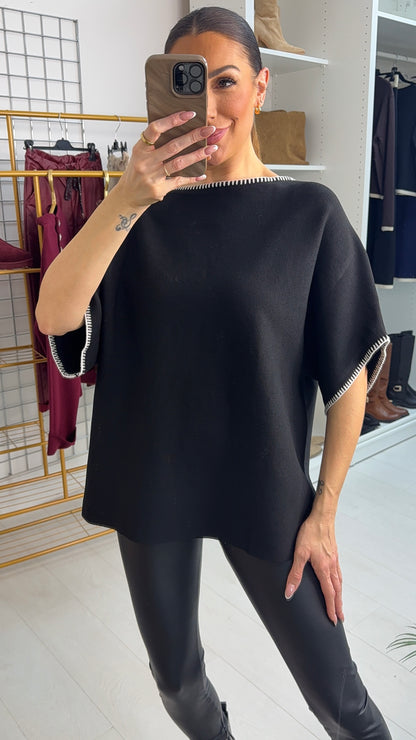 Gilly Plain Stitched Hem Jumper