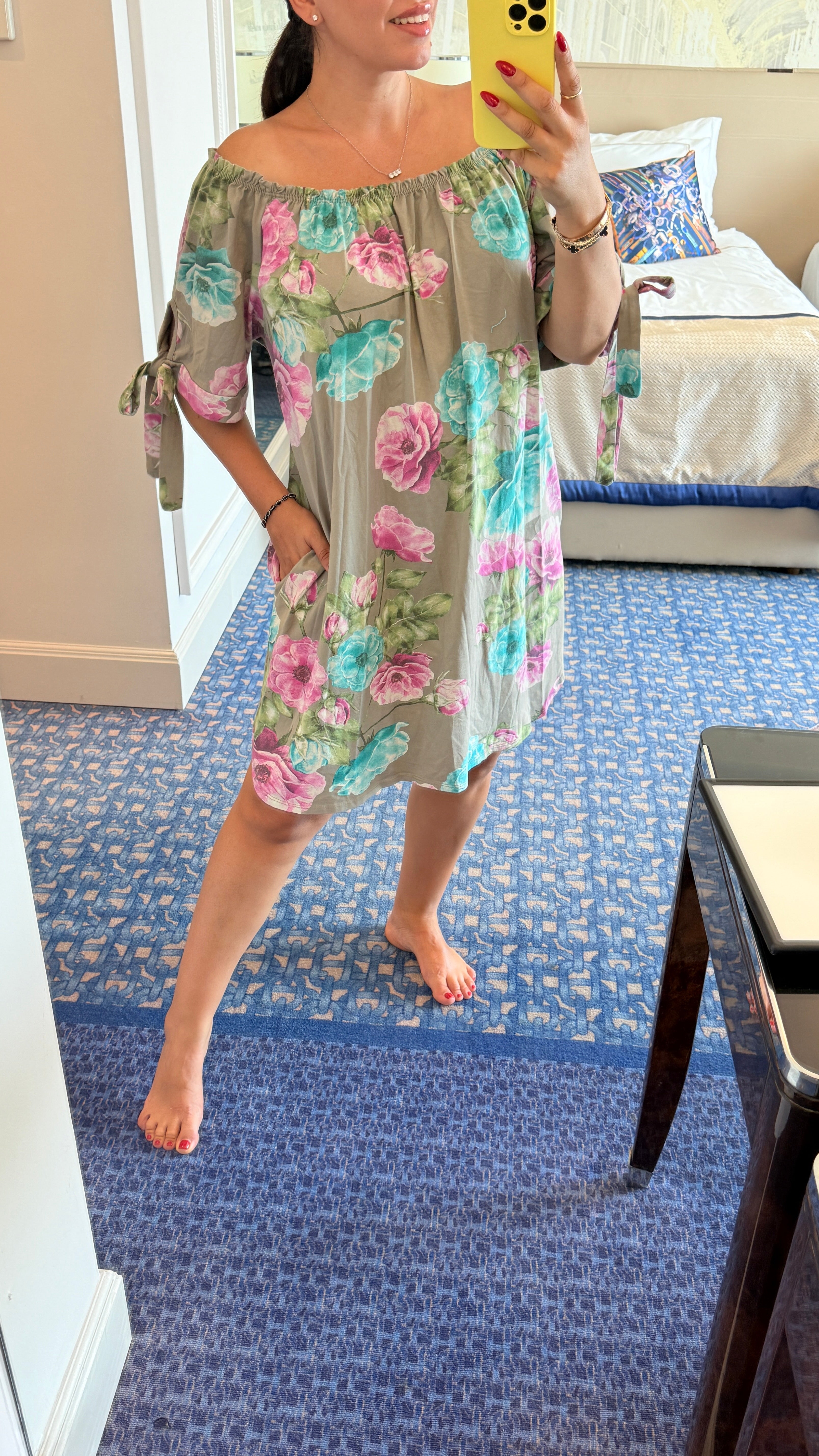 Briella Floral Bardot Dress