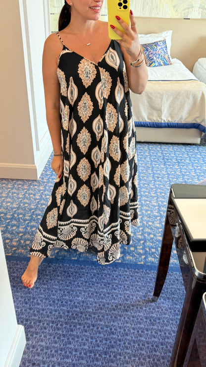 Charlene Strappy Loose Fit Maxi Dress