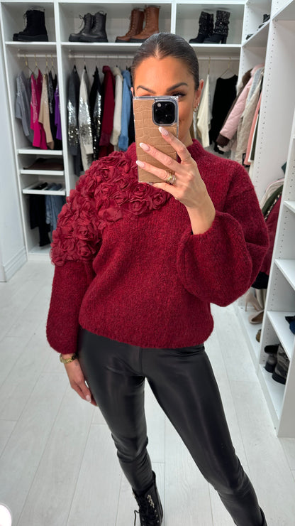 Kaliah Floral Ruffle Detail Super Soft Jumper