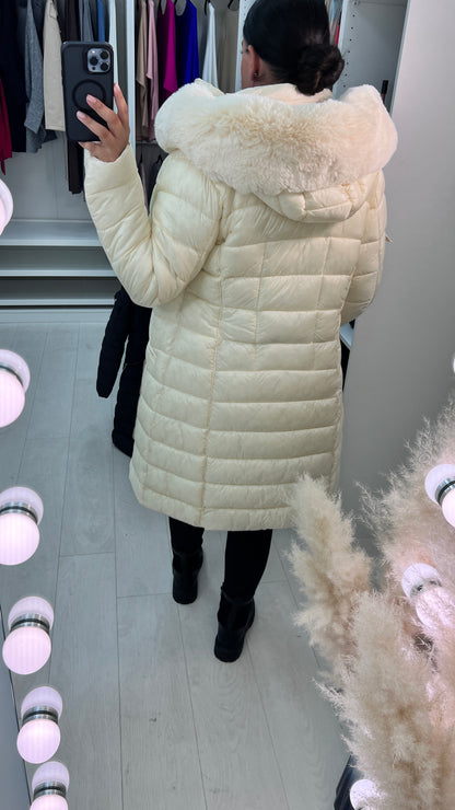 Melinda Faux Fur Hooded Puffer Coat