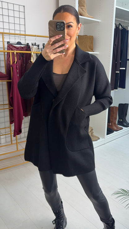 Lenny Plain Pocket Front Cardi Jacket