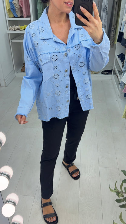 Marcelo Broidery Anglaise Denim Jacket