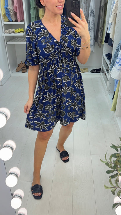 Coraline V Neck Shirred Waist Magic Dress