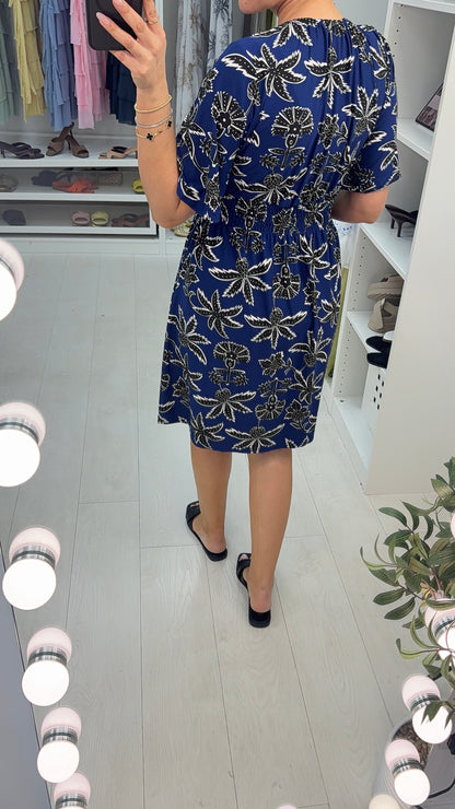 Coraline V Neck Shirred Waist Magic Dress