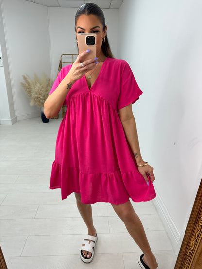 Amyra Floaty Tiered Smock Dress